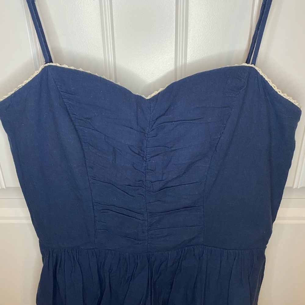 Speechless Navy Spaghetti Strap Patterned Dress - image 3